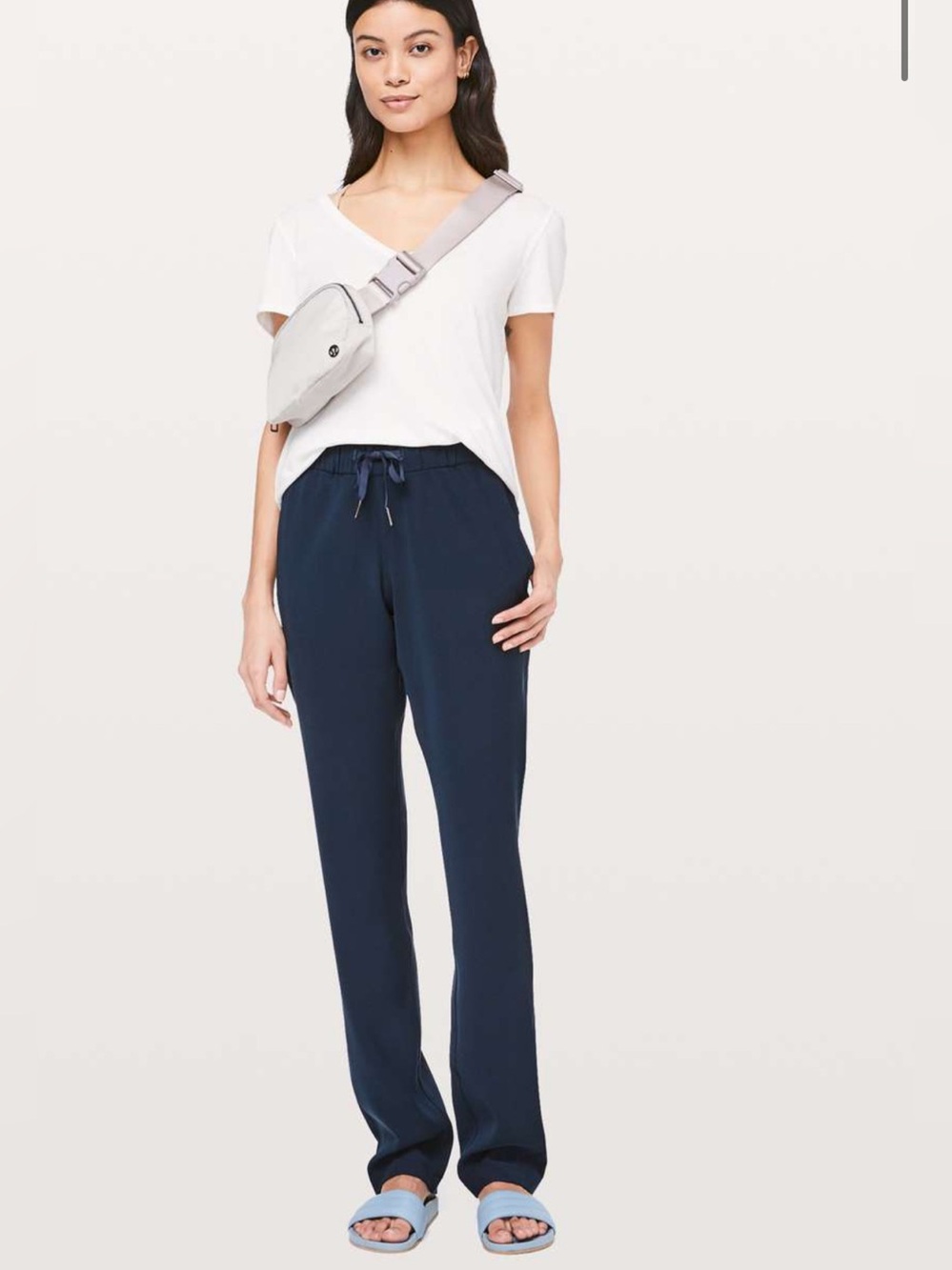 Lululemon On The Fly Pant Woven Navy Blue Size 6